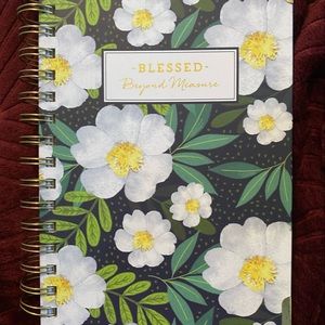 umi lined notebook , gold metal corner protectors